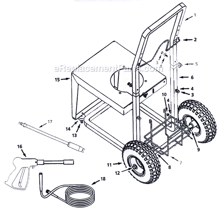 Page A Diagram and Parts List for PW225500LE  Campbell Hausfeld Pressure Washer